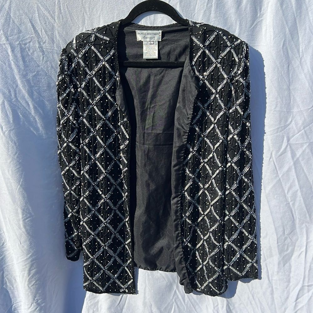 Vintage Papell Boutique Evening Jacket – Size Large ✨